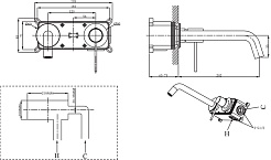 Raiber Смеситель для раковины чаши Graceful RPG-004 встраиваемый золото матовое – фотография-3